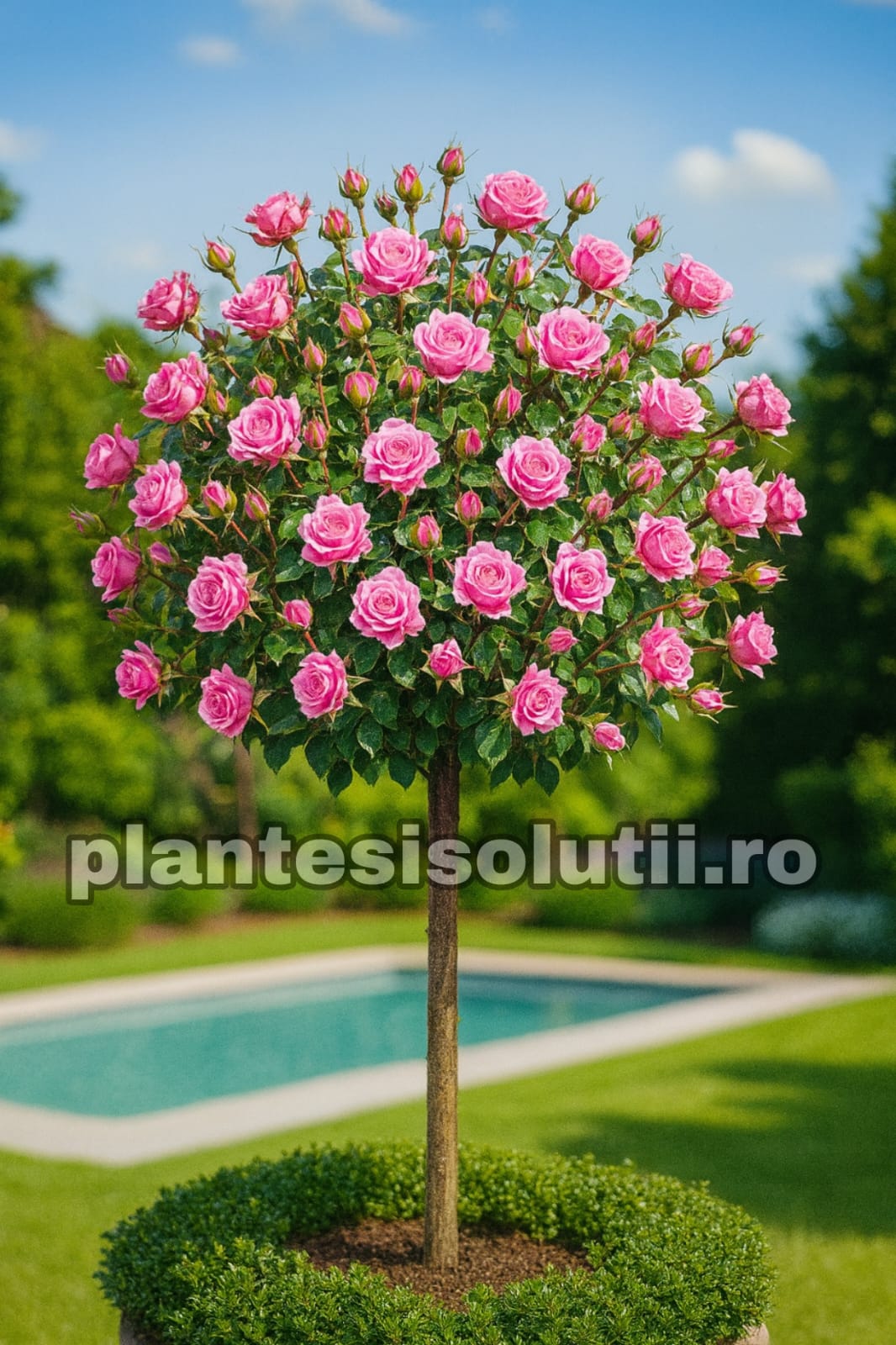 Trandafir Pomisor Tom-Tom Roz Ghiveci 5L Inaltime 1,50cm (2)