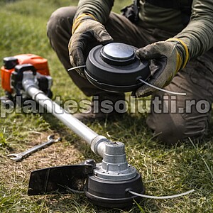 Tambur / cap motocoasa Autocut, cap metalic, mosor motocositoare cu fir pentru taierea ierbii, fir 1.3- 4 mm
