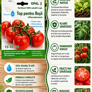 Ingrasamant pentru Rosii + Microelemente 15-10-30 – fertilizant pentru productii bogate!